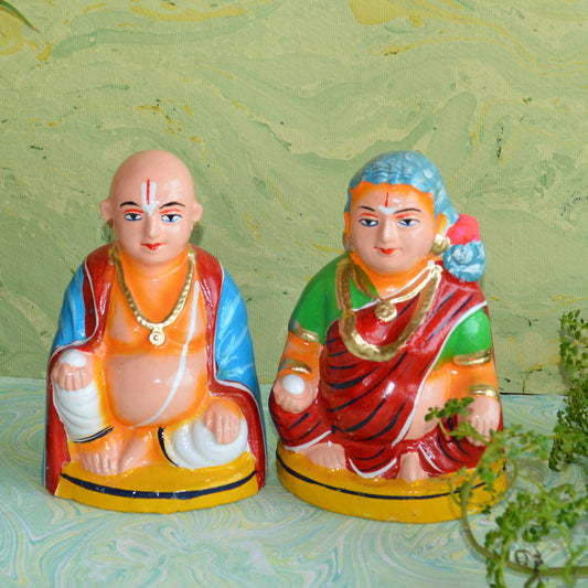 Navaratri Handcrafted Chettiyar Aachi - Naamam Traditional Indian Golu Doll