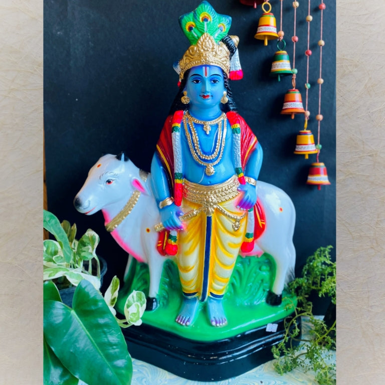 Navarathri Golu Dolls Krishna With Cow