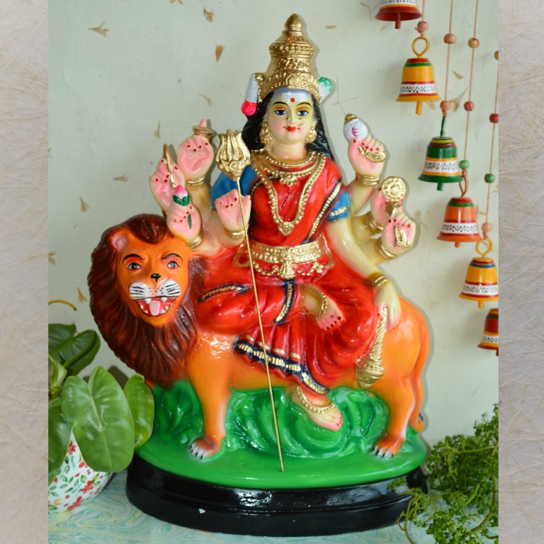 Navarathri Golu Dolls Durga On Singam