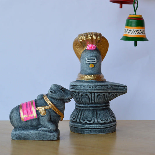 Navaratri Handcrafted Nandhi Lingam Samll Traditional Indian Golu Doll