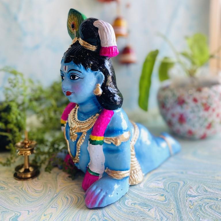 Navarathri Golu Krishna Crawling (Thavazhum Kannan) Medium