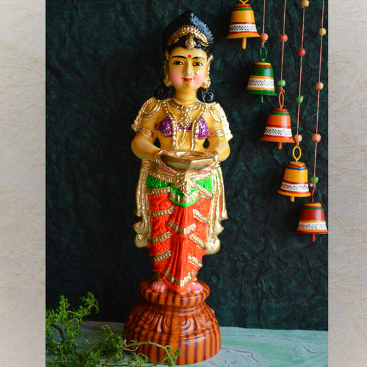 Navaratri Handcrafted Paavai Villlaku Traditional Indian Golu Doll