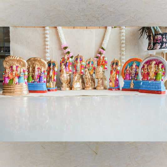 Navaratri Handcrafted Brahmotsavam Set Traditional Indian Golu Doll