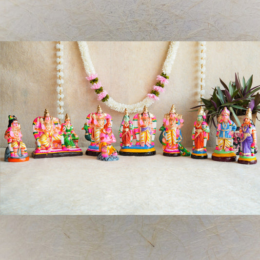 Navaratri Handcrafted Arupadai Veedu Set(Store Pick Up Only )Traditional Indian Golu Doll