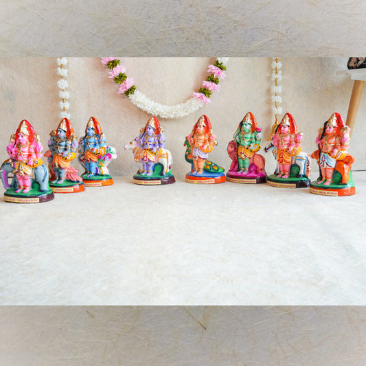 Navaratri Handcrafted Ashta Bhairavar Traditional Indian Golu Doll