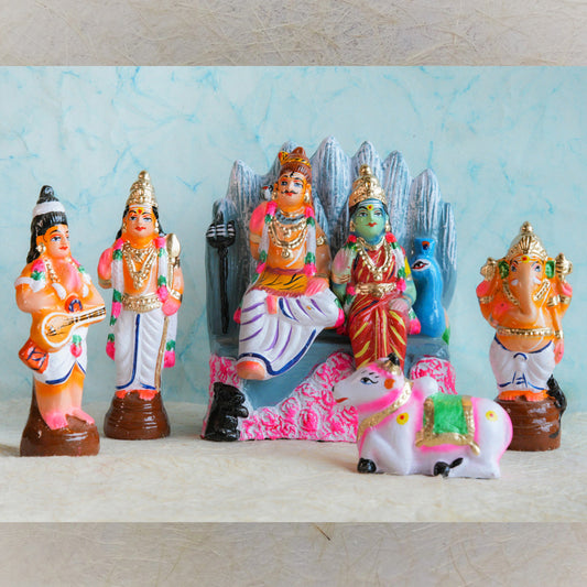 Navaratri Handcrafted Kailayam Set Small Traditional Indian Golu Doll