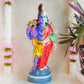 Handcrafted medium-sized Ardhanareeshwarar idol in vibrant colors with intricate detailing for Navaratri Golu.