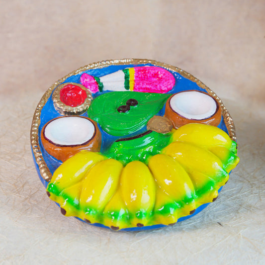 Navaratri Handcrafted Thambulam Plate Traditional Indian Golu Doll