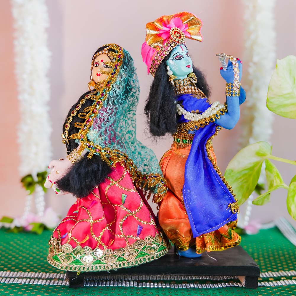 Costume Dolls Krishna Radha Dancing -Assorted Colours