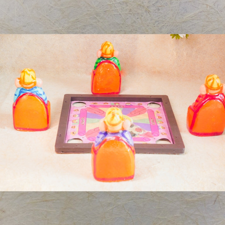 Navarathri Golu Dolls Ganesha Playing Carrom