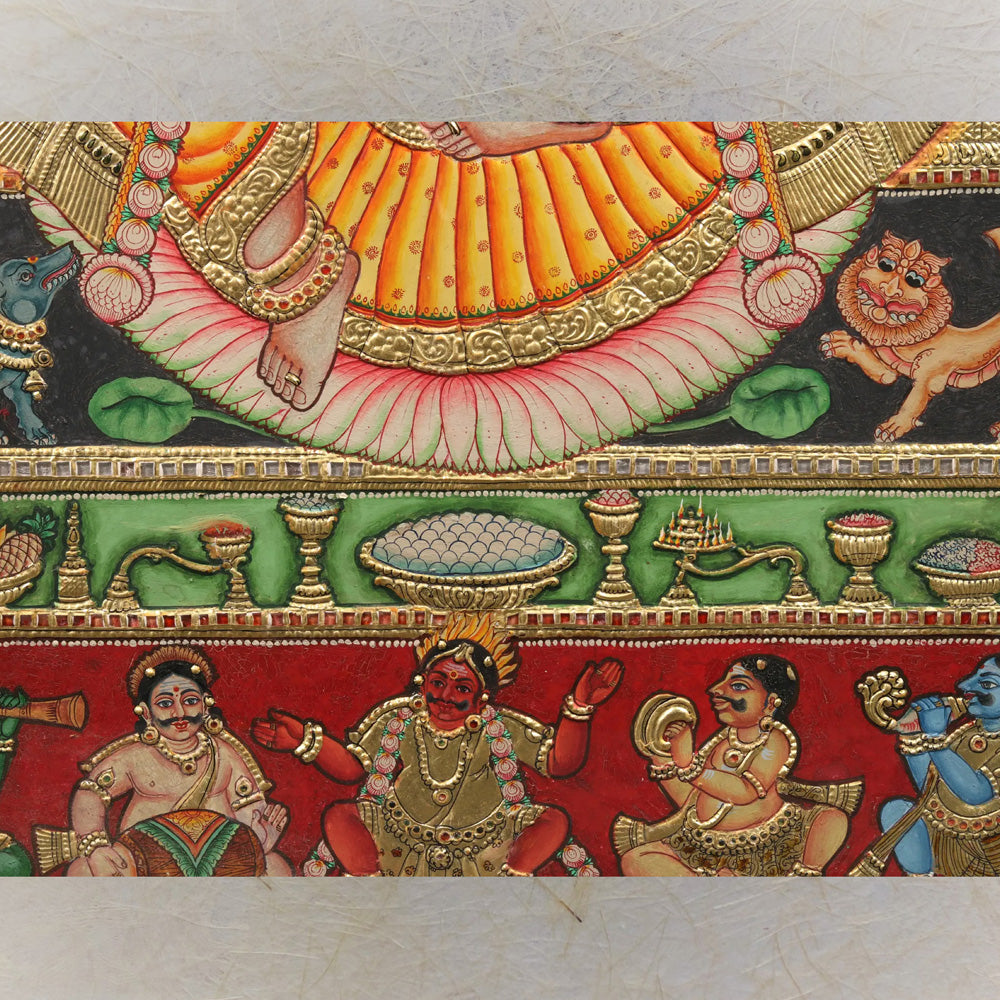 Ganapati Tanjore Painting – Handcrafted Traditional Artwork With Gold Foil Detailing