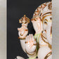 Lord Ganesha Seated On Lotus – Handcrafted Marble Statue With Gold Detailing